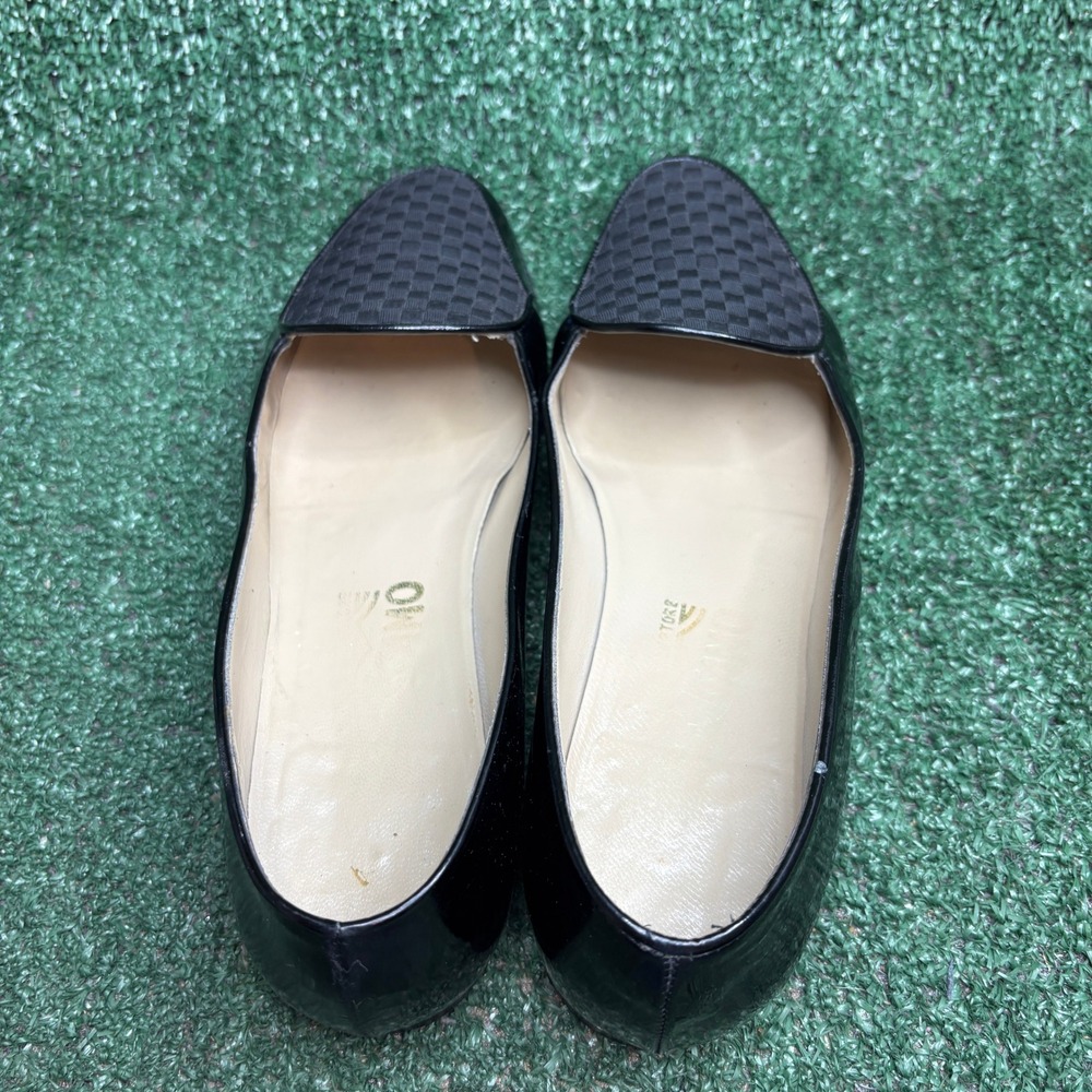 Salvatore Ferragamo Woven Patent Leather‎ Classic Loafer Flat Black Womens 8.5 B - Picture 5 of 10